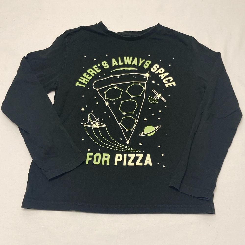 Rumi + Ryder Black Long Sleeve Tee with Green Space Design